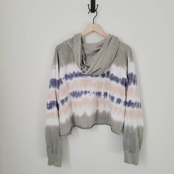 Aerie Cropped Quarter Zip Tie Dye Hoodie Size XXL - Picture 5 of 5